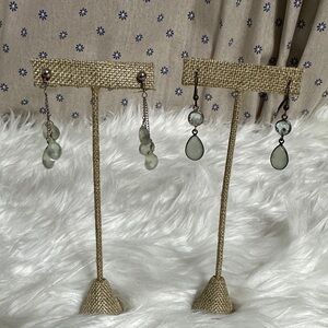 Elegant Green Dangle Earrings